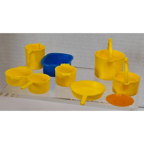 Barbie Vtg Dream House Kitchen Accessories Pots Pans Lot Of 8 - Picture 8 of 9